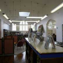 Annfield Plain Library, Durham, 1908, Architect: Edward Cratney, open library