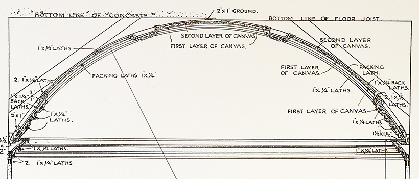 drywall barrel vault detail